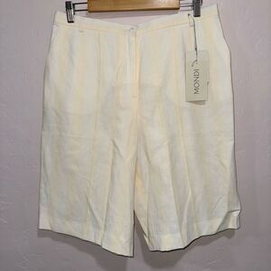 New Vintage Mondi Size 44 yellow & cream Shorts (US 12)